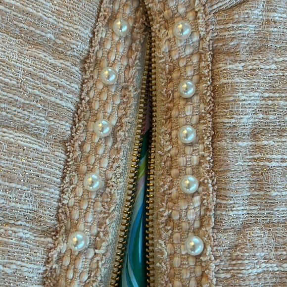 Lilly Pulitzer Noella pearl embellished, textured down filled puffer vest size M - Picture 3 of 7